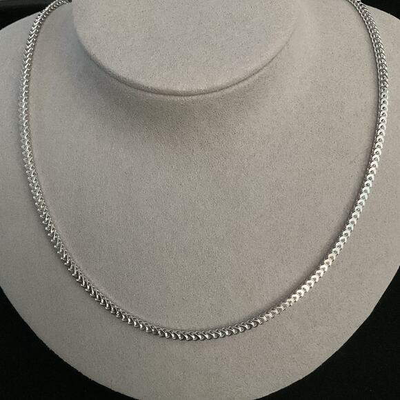 NEW- Solid 2.5mm Sterling Silver Men's/Women's Franco Link Chain 24” - Item#777 - Picture 1 of 10